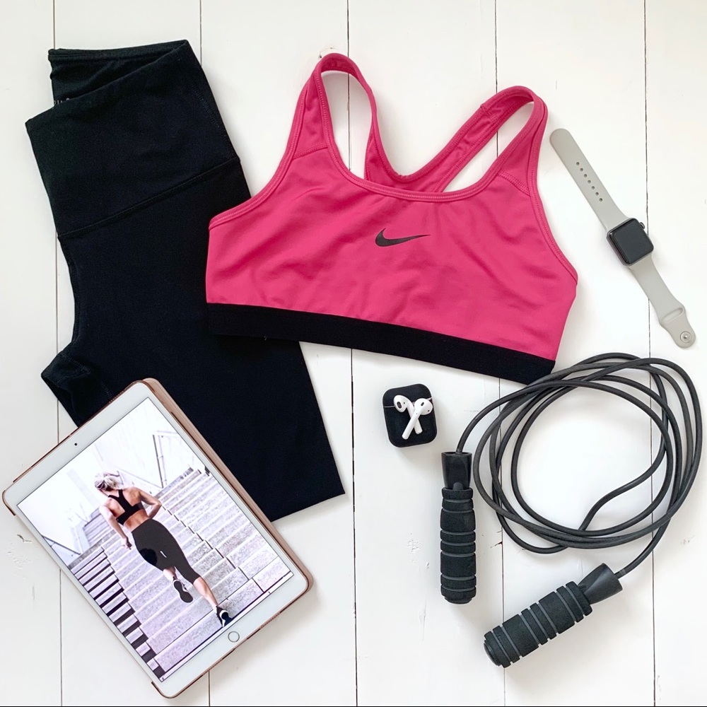 Nike hot pink sports bra